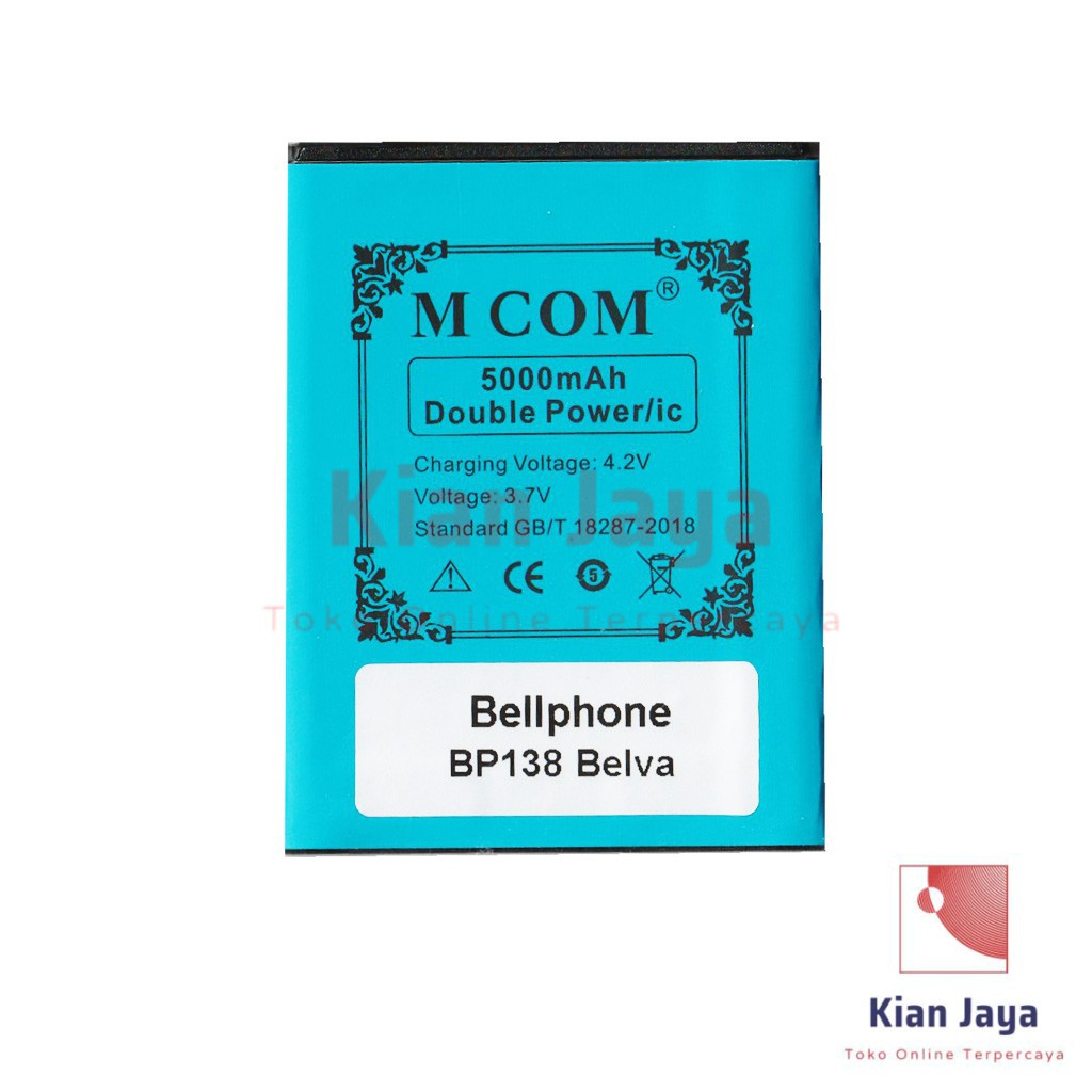 MCOM Baterai Hp Bellphone BP138 Belva Original Double Power Batre Batrai Battery Ori