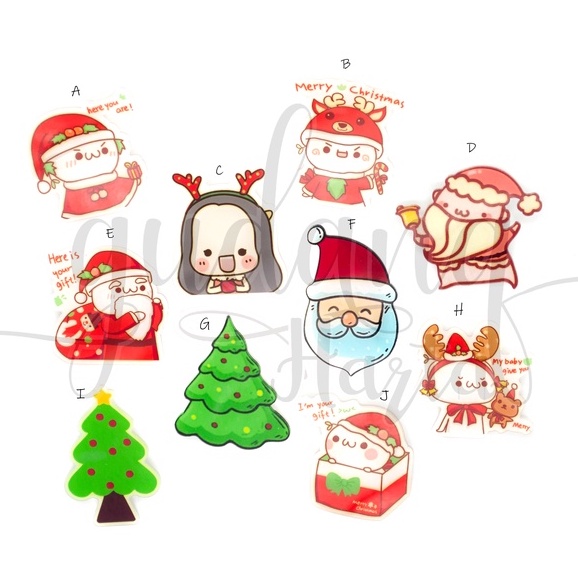 Pin Akrilik Natal Pin Tas Santa Snow Deer Trhee Bros Unik GH 208472