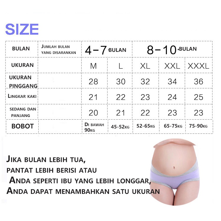 Celana Dalam Hamil / CD Hamil Low Waist Maternity Panty / CD Ibu Hamil Sepinggul 20022