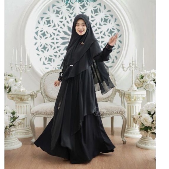 GAMIS ALMEERA SET KHIMAR SNOWY • GAMIS UMRAH • GAMIS HAJI • ALWA HIJAB