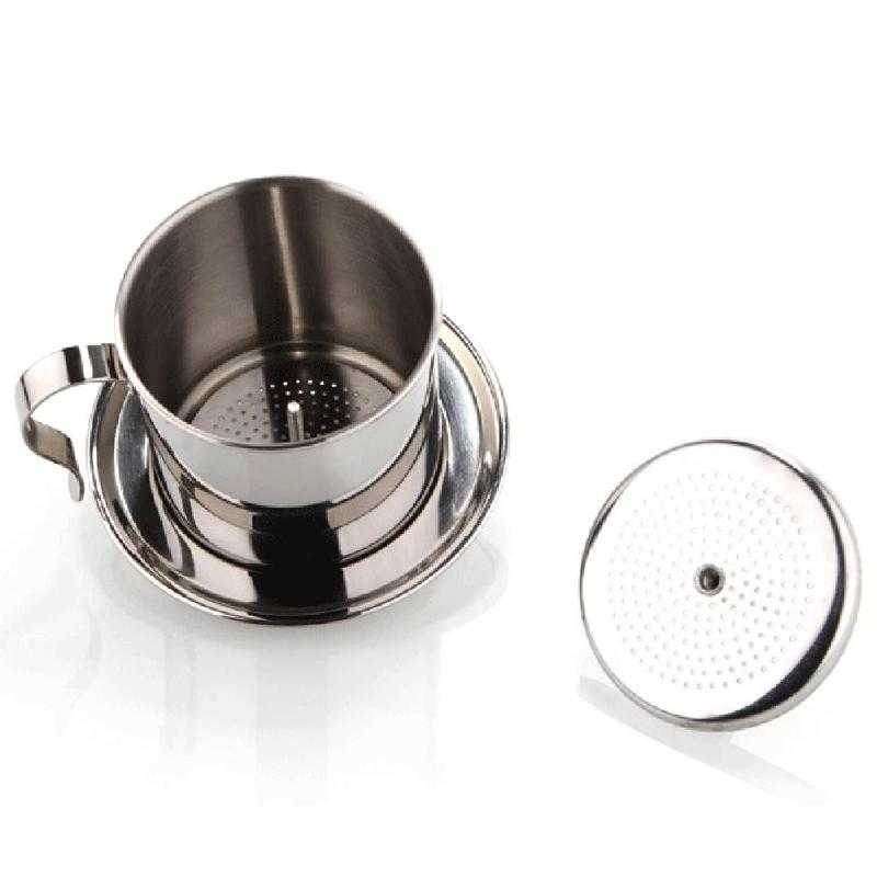 Vietnam Drip Premium Coffee Maker Q8 Peralatan  Kopi Filter Sekrup Stainless Steel Manual Brew