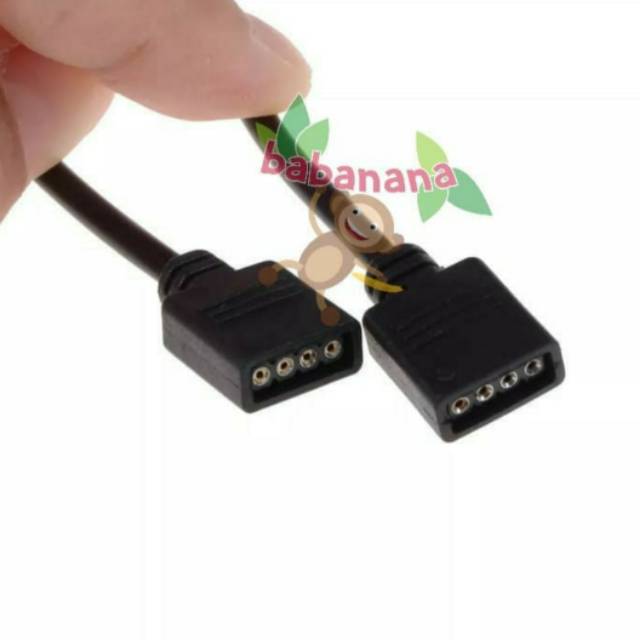 Kabel RGB Splitter 1 to 1 female 4 pin Hitam