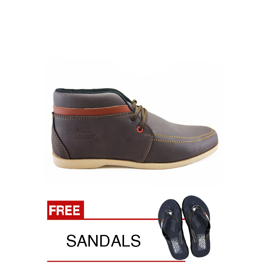 

Redknot - Sneakers Talear Coklat + Bonus Sandal Senilai Rp.25.000,00
