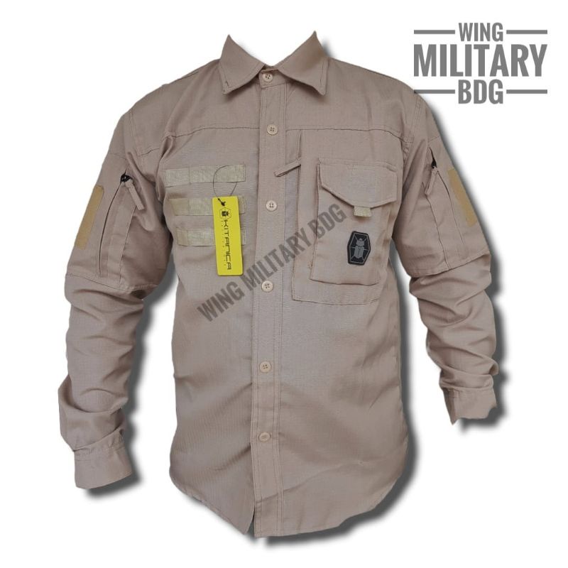 Kemeja tactical panjang velcro terbaru