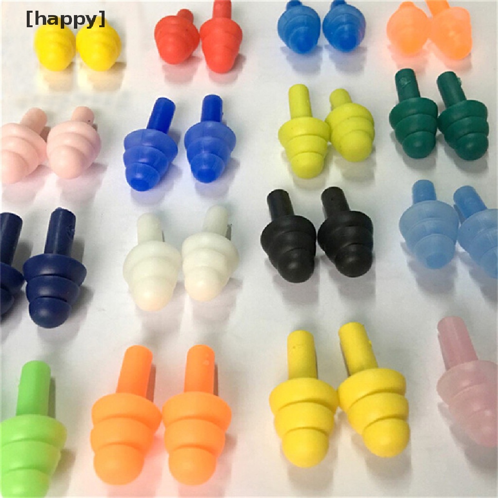 20pcs Ear Plugs Bahan Silikon Anti Bising Nyaman Untuk Belajar Tidur