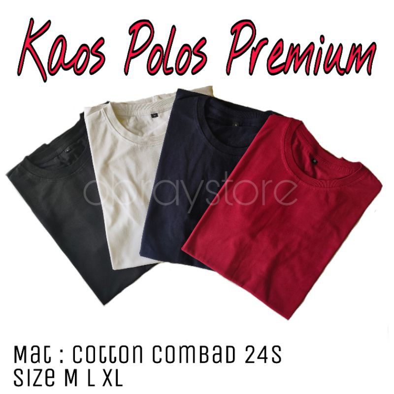 KAOS POLOS COTTON COMBED 24S [Tebal] LENGAN PENDEK Basic Tee Unisex OBRAYSTORE / T-shirt / Kaos Oblong / Baju Polos [Cewe Cowo]