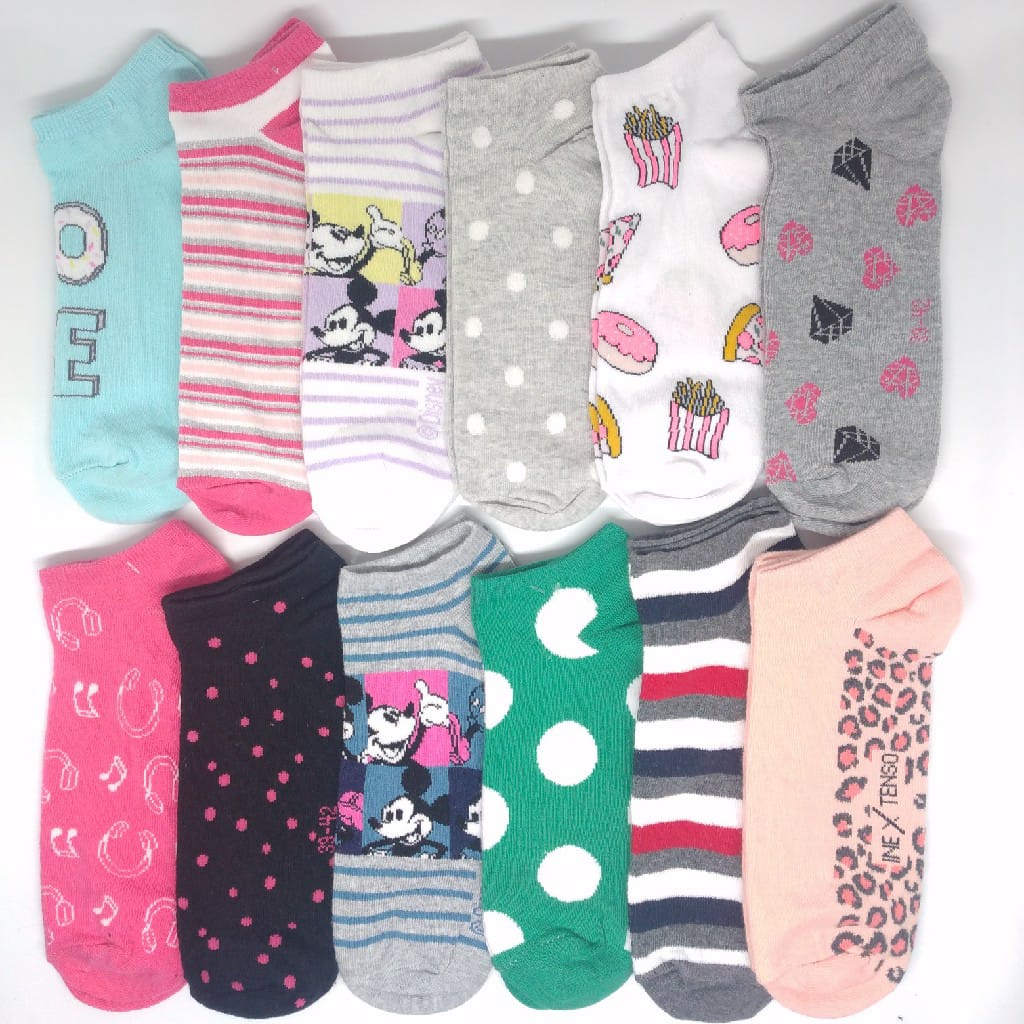 TOKO KL | paket 3 pasang kaos kaki pendek matakaki motif ankle socks wanita dewesa