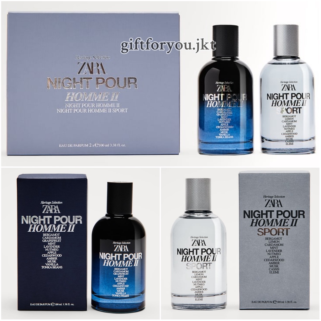 Parfum Zara Man Night Pour Homme II Sport 100 ml Eau De Parfum Original Cowok Pria Laki Laki Parfume