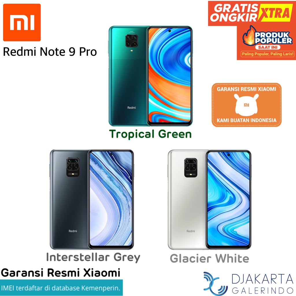 Xiaomi Redmi Note 9 Pro 6/64 / 8/128 GB - Garansi Resmi