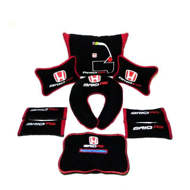 Honda Brio RS Bantal aksesoris mobil Hitam merah