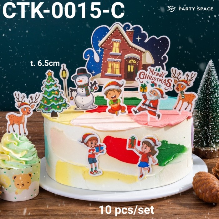 

GR-CTK-0015 CAKE TOPPER KERTAS HIASAN KUE NATAL CHRISTMAS SINTERKLAS PROMO TERBARU