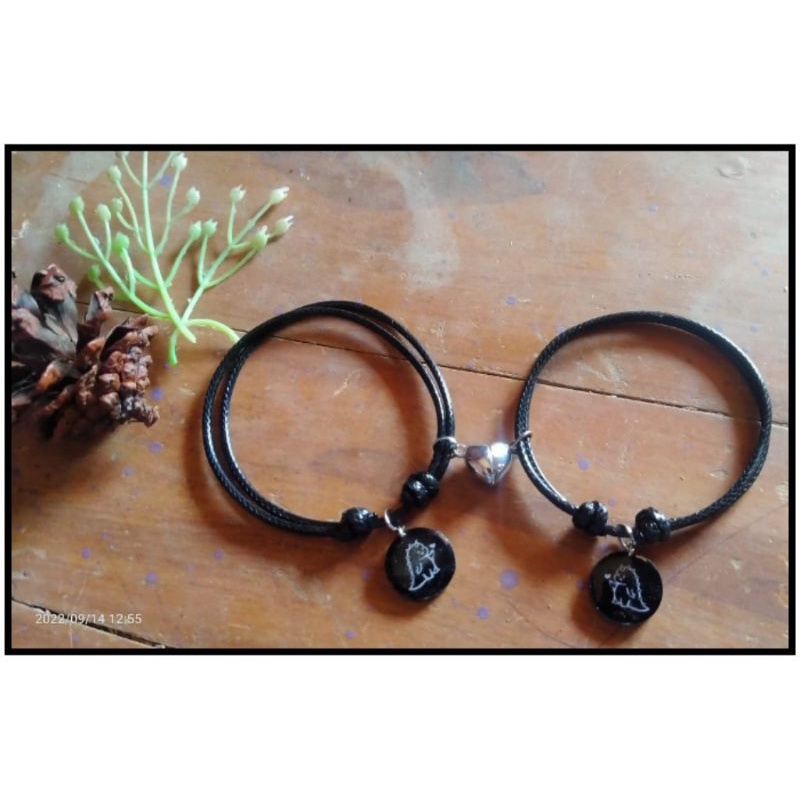 SEPASANG GELANG COUPLE DINO love MAGNET LOVE/FREE BOX