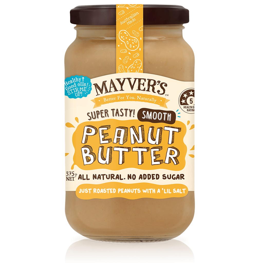 

Mayver's Smooth Crunchy Peanut Butter Spread Jam Bread Breakfast Food Toast Selai Kacang Tanah