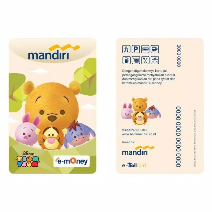 eMoney Card Disney Seri TSUM - TSUM - WINNIE THE POOH ORI /Like eTOLL Tapcash Flazz or Brizzi