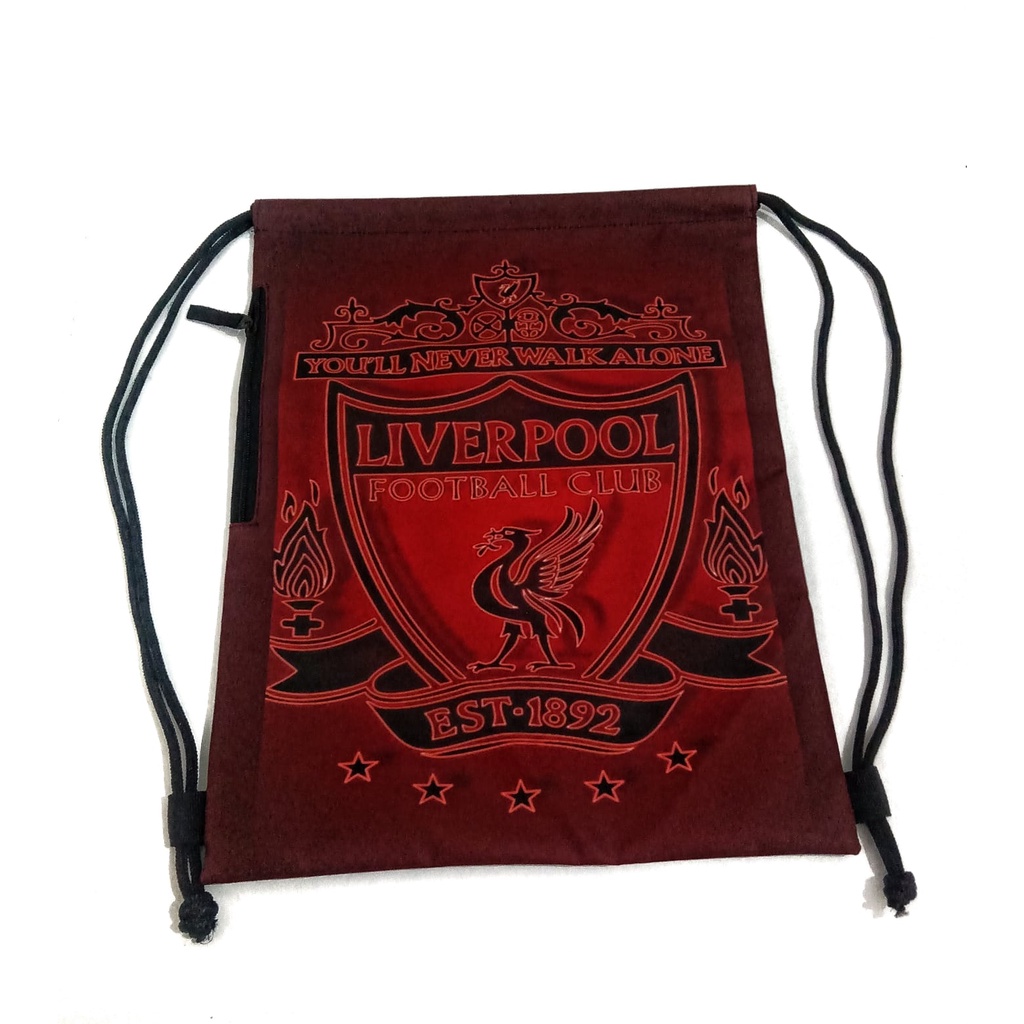 Tas Gymsack Tas Olahraga Tas Serut Tas Serut Ortuseight - Gymsack - String Bag - Tas Punggung - Tas Olahraga - Futsal Sepakbola Club Liverrpool Merah