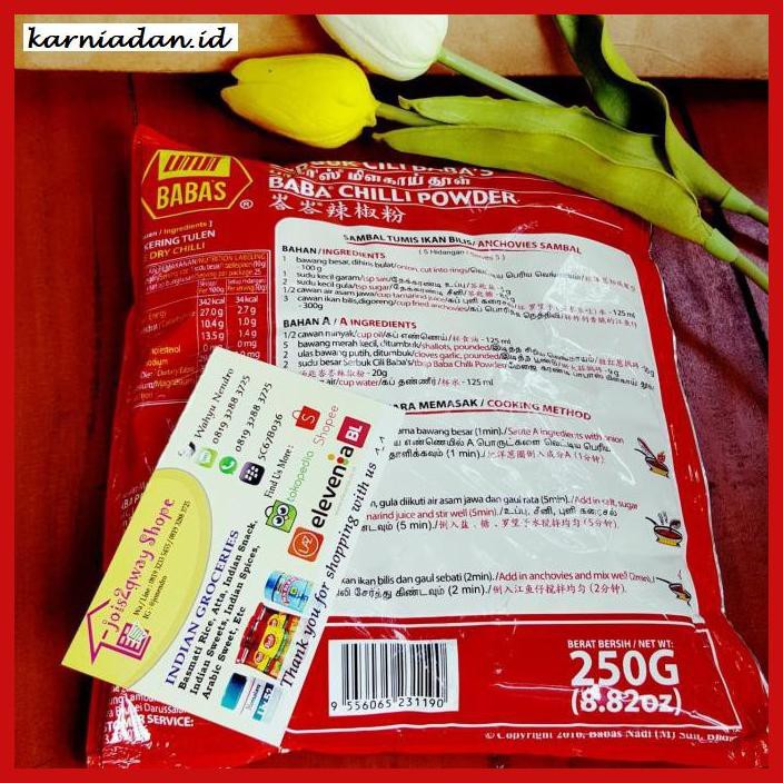 

Aneka-Sambal- Babas Chili Powder / Bubuk Cabe Babas / 250Gr -Pedeeeeeezzzzzzz.