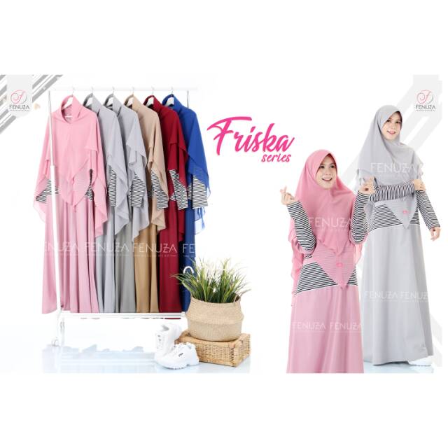 Gamis dress busui friska salur stripe by fenuza