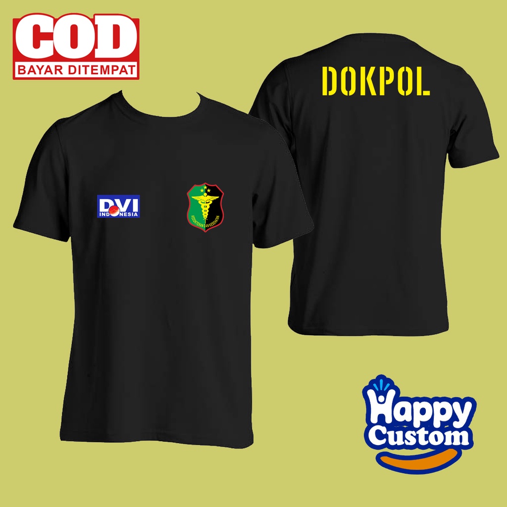 BAJU KAOS PENDEK DOKPOL FORENSIK BIDDOKKES DVI