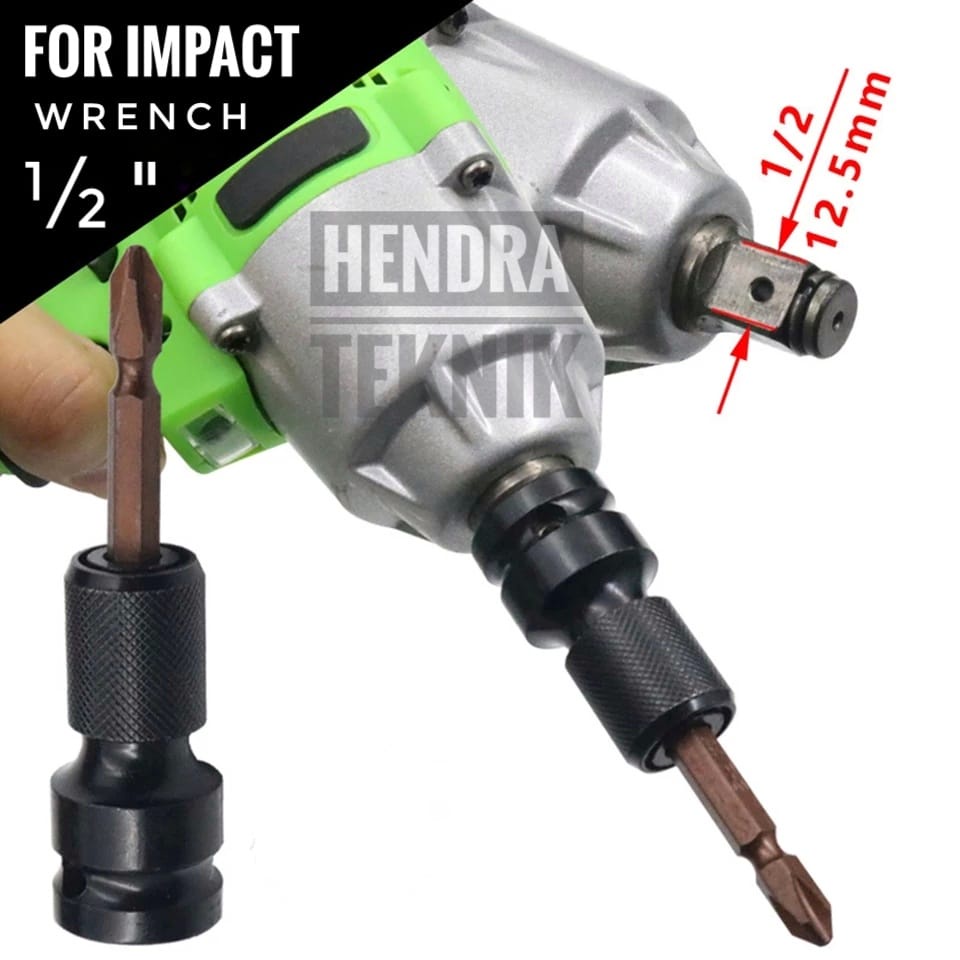 Jual ADAPTOR IMPACT WRENCH 1/2 - MATA OBENG ANGIN ADAPTER SOKET JADI ...