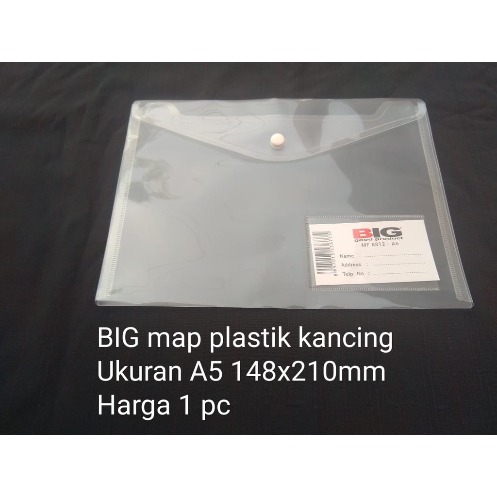 BIG Map Plastik Kancing Ukuran A5