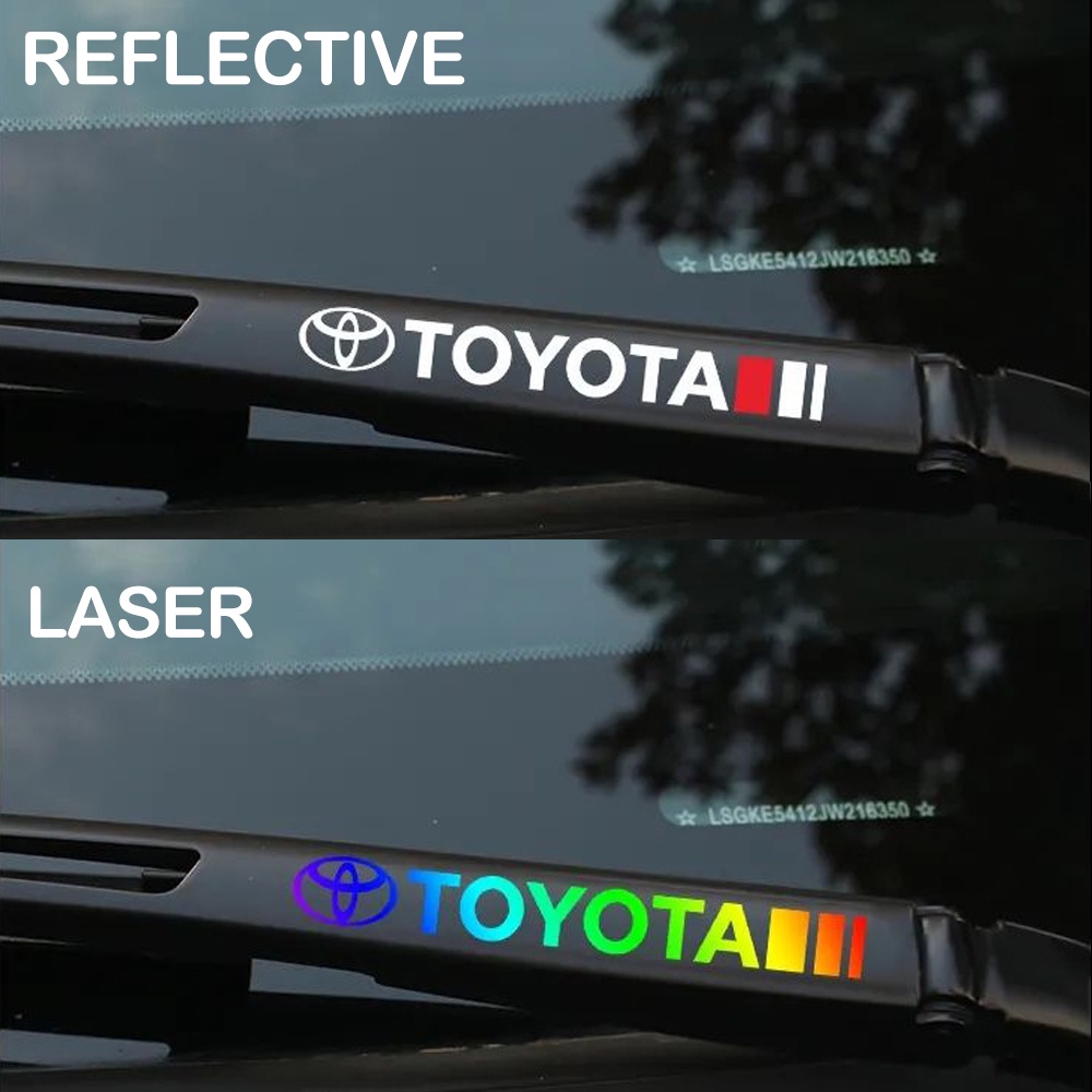 1 Set Stiker Reflektif / Laser Logo Tahan Air Untuk Dekorasi Body Motor / Mobil