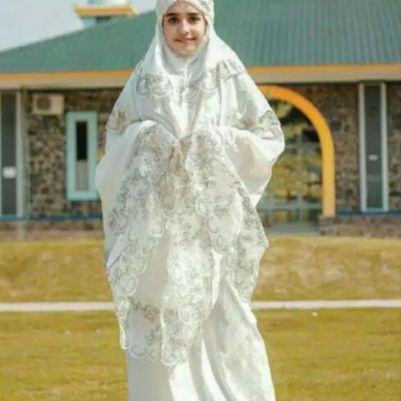 MukenaMurah / Mukena Susun bahan sutra velvet bordir asli fit to xl ( allsize )+tas 3IN1