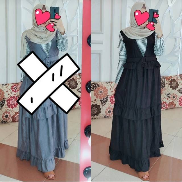 Gamis renda hitam