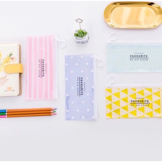 COD - S656 Tempat Pensil Zipper Transparan / Zipper Bag / Pouch Zipper / Tempat Kosmetik Zip-4