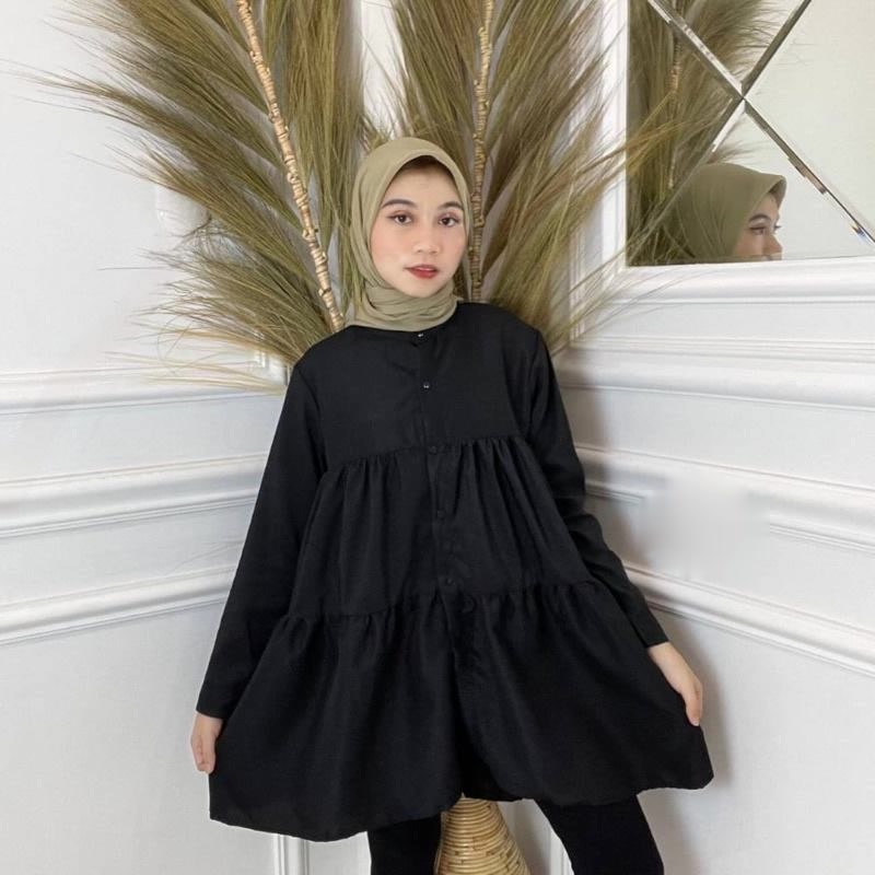 Tq88indonesia Fashion Baju Tunic Busui / MIKA TUNIK Polos / Busana Casual Muslimah / OOTD Kekinian