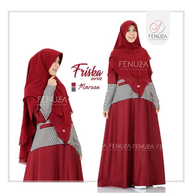 GAMIS FRISKA ORI FENUZA MUSLIMWEAR GAMIS TOYOBO GAMIS POLOS DRESS FRISKA FENUZA