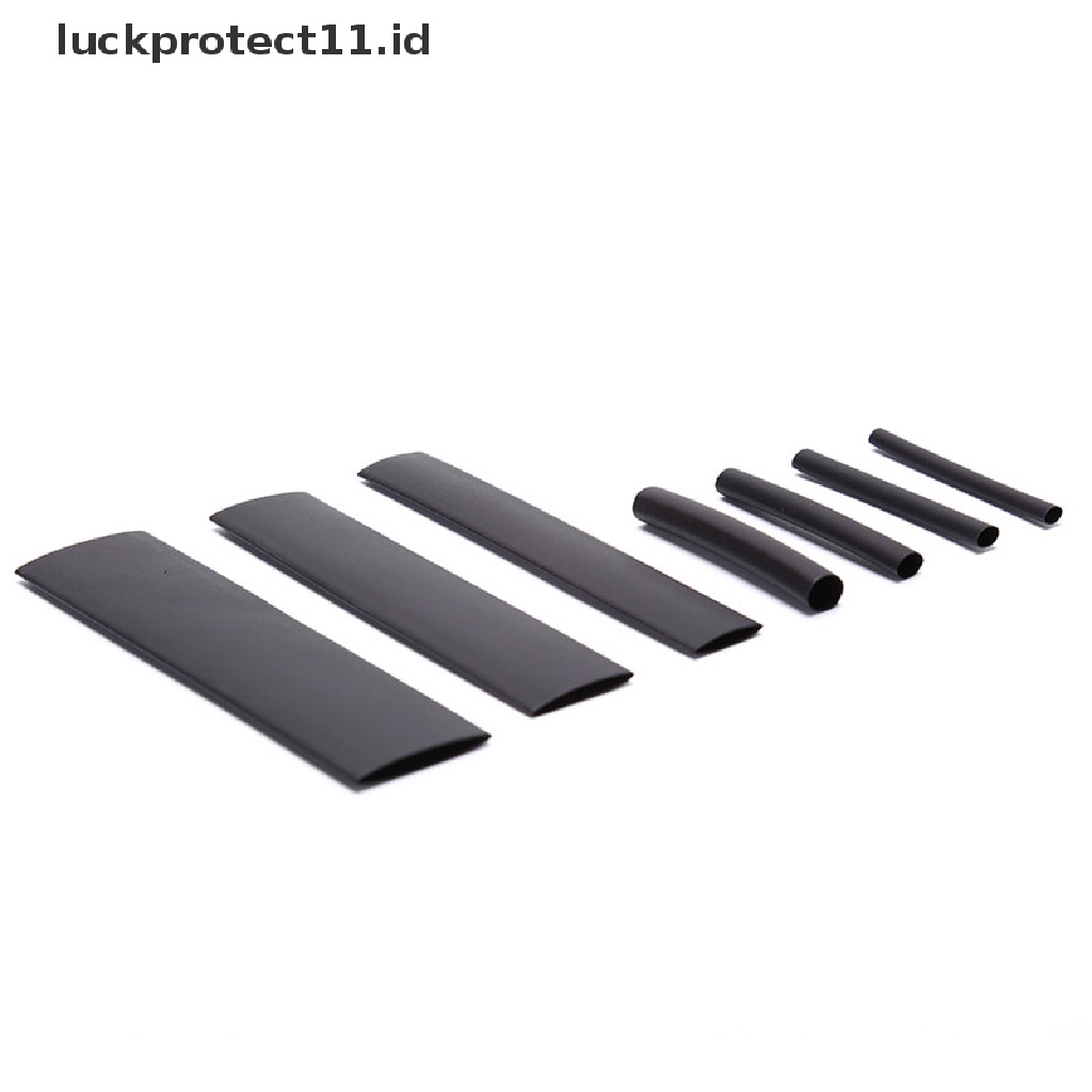 //HG&amp;ID// Fashion 127Pcs Black Glue Weatherproof Heat Shrink Sleeving Tubing Tube Assortment Kit .