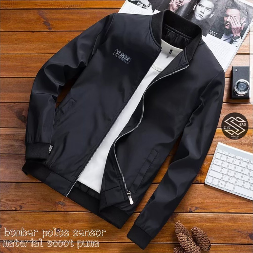 TURUN HARGA ! Jaket Bomber Pria Polos - Jaket Bomber Polos SENSOR ORIGINAL - Jaket Motor Polos