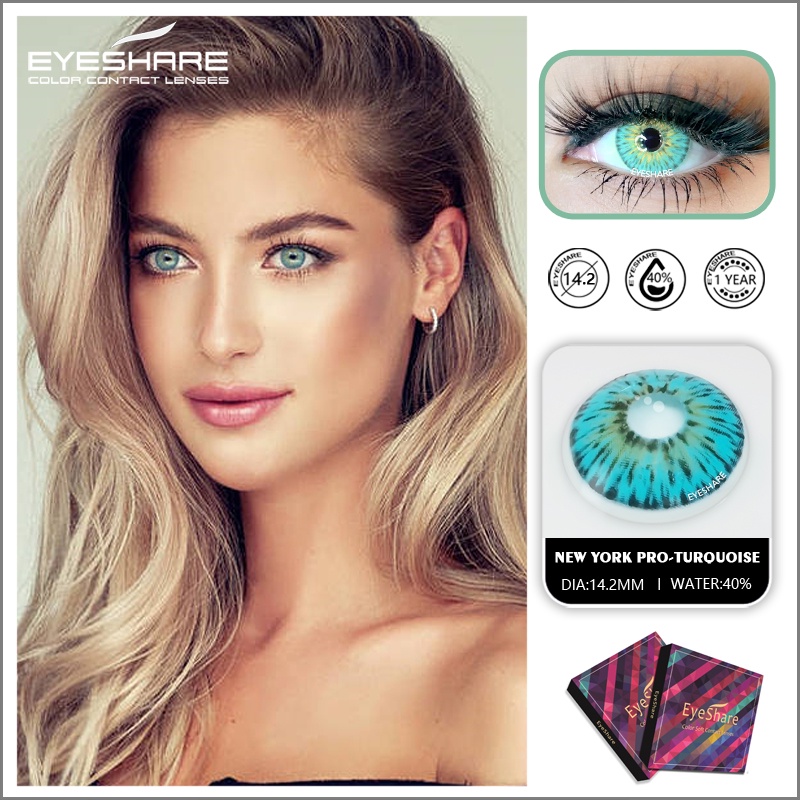 [✅COD] EYESHARE SOFTLENS NEW YORK PRO SERI Lensa Kontak Normal 14.2 MM NATURAL KOREA (NORMAL) BIG EYES LENSA WARNA SOFLEN MODEL TERBARU 2023