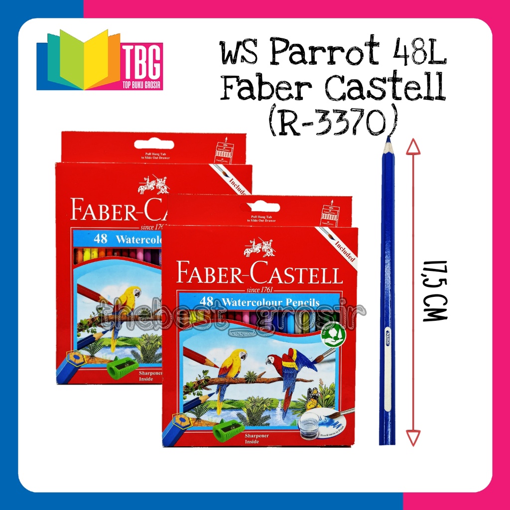 

WS PARROT 48L FABER CASTELL / PENSIL WARNA ISI 48 / PENSIL WARNA PANJANG (R-3370)