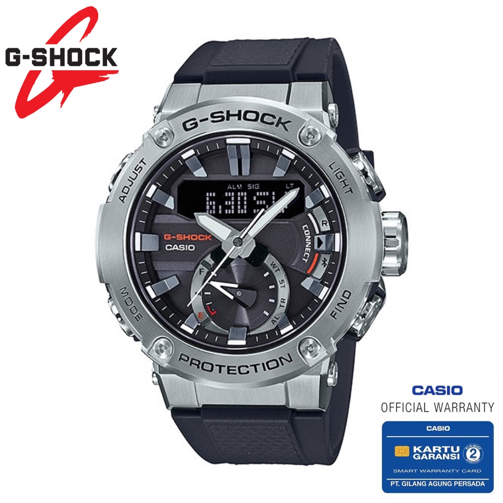 Jam Tangan Pria Casio G-Shock Original GST-B200-1ADR G-STEEL CARBON CORE GUARD