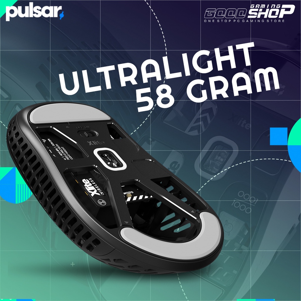 Pulsar XLITE 2.4Ghz Ultralight Ergonomic - Wireless Gaming Mouse