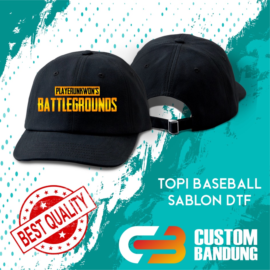 Topi Baseball PUBG Pria Wanita Topi Cap Bisa Tulis Nama Bisa COD Original High Premium Quality