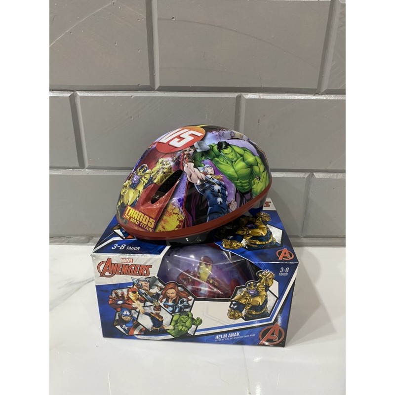 Helm Sepeda Anak Avengers Vs Thanos by Element Bike