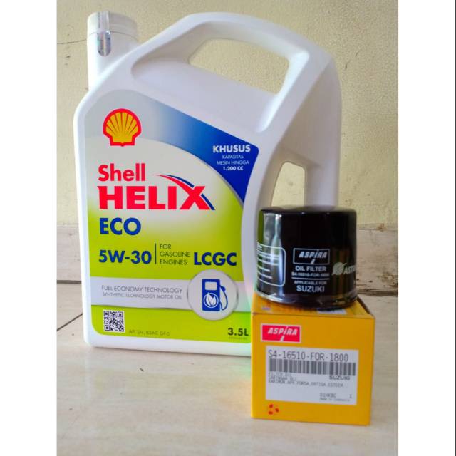 Paket Oli Shell Helix Eco 5W-30 + Filter Oli Suzuki Karimun Wagon R / Karimun Kotak