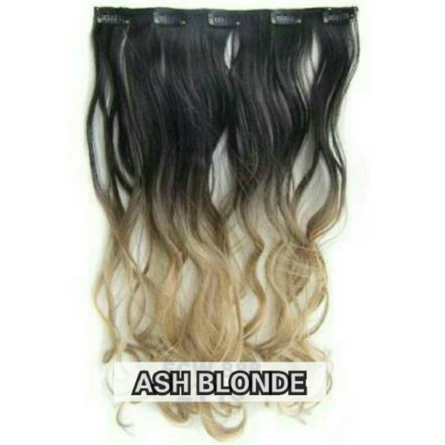 Hair clip / hairclip big layer wavy curly warna ombre gradasi (VHJKT)