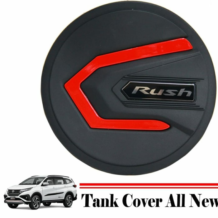 Tank cover / tutup tangki bensin All new Rush 2018 sampai 2023 ultimate cross Exceed sport 2022 2019 2020 2021 hitam doff RedLine carbon chrome crome