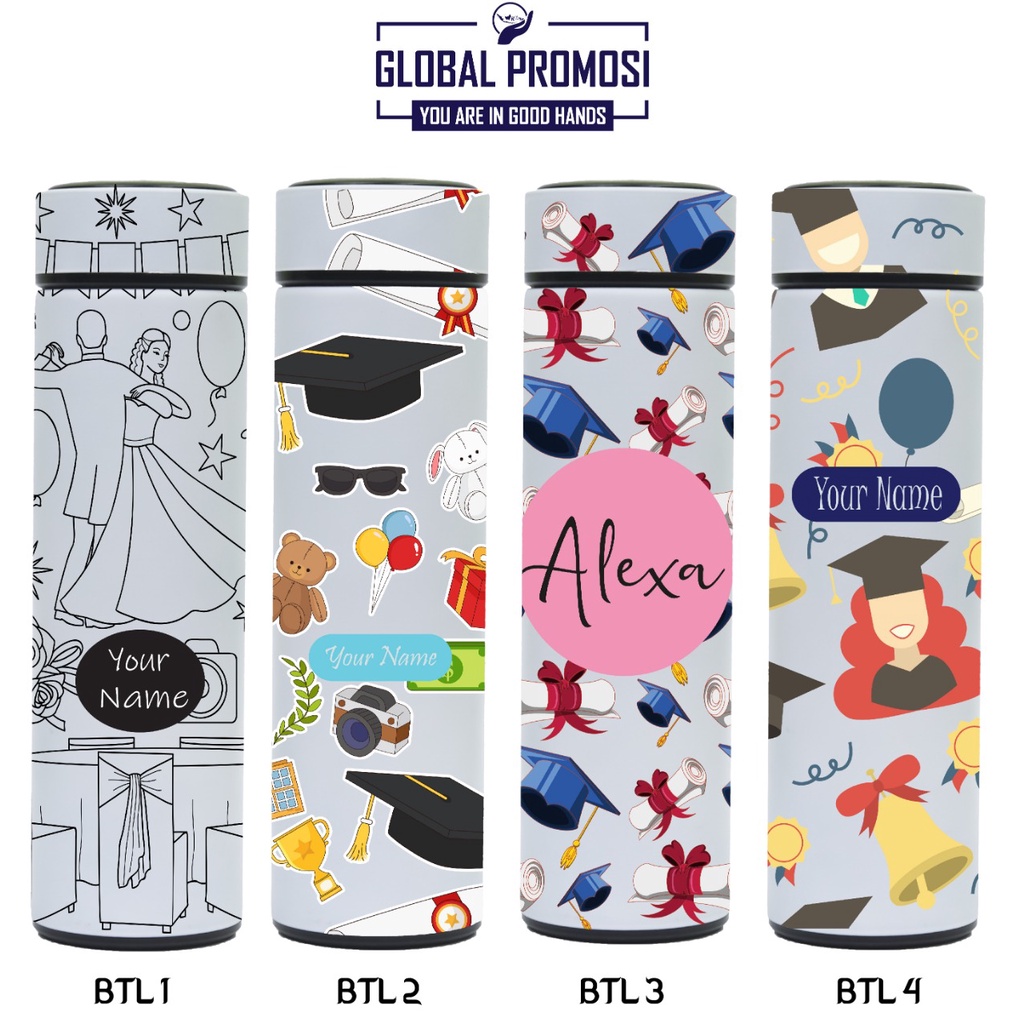 Souvenir Tumbler Murah Sakura Print UV  Wisuda / Graduation / Kenaikan Kelas