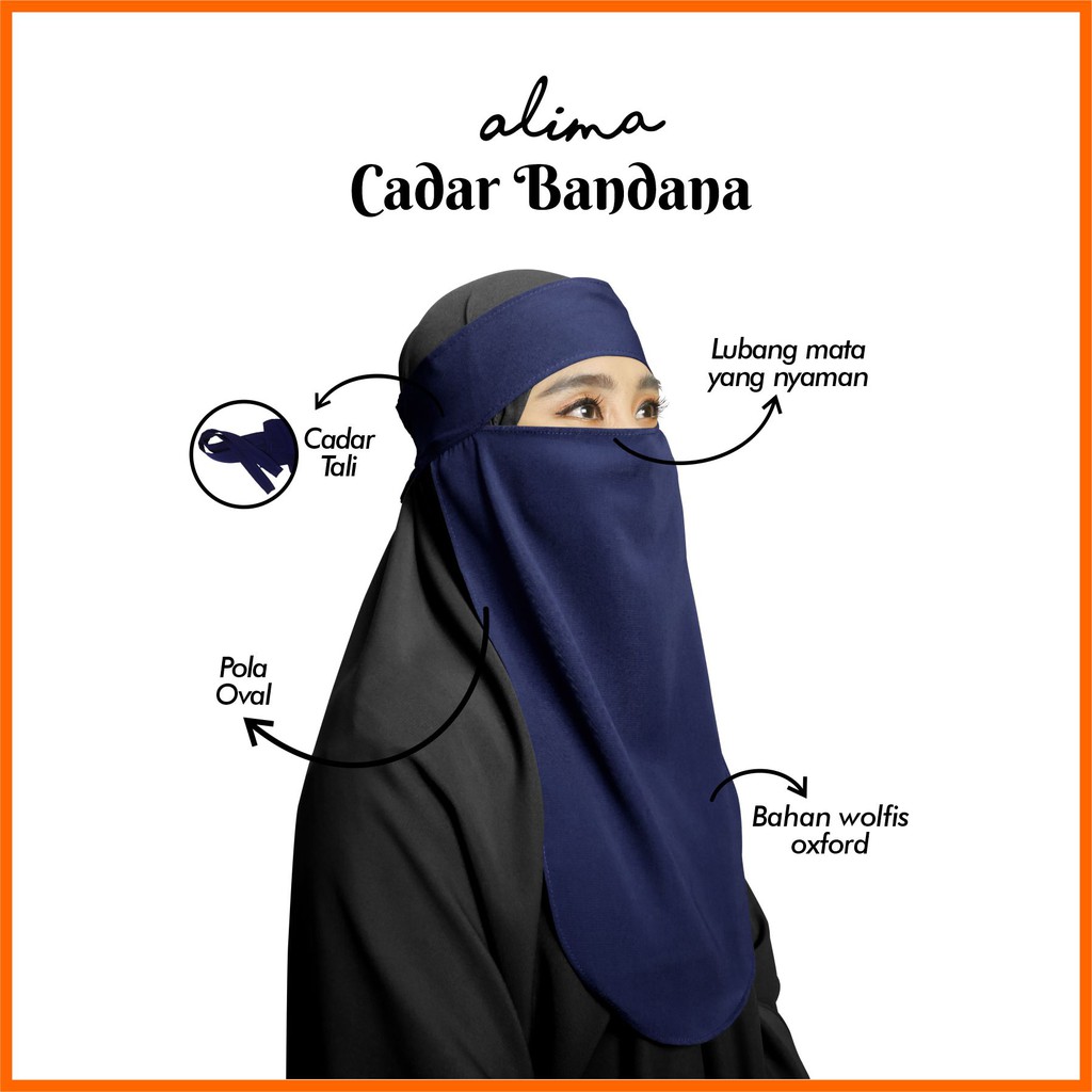 Niqab Bandana Wolfis adem dan nyaman di mata