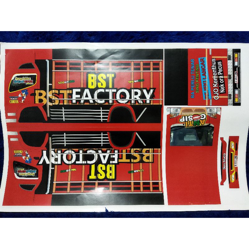 stiker miniatur truck