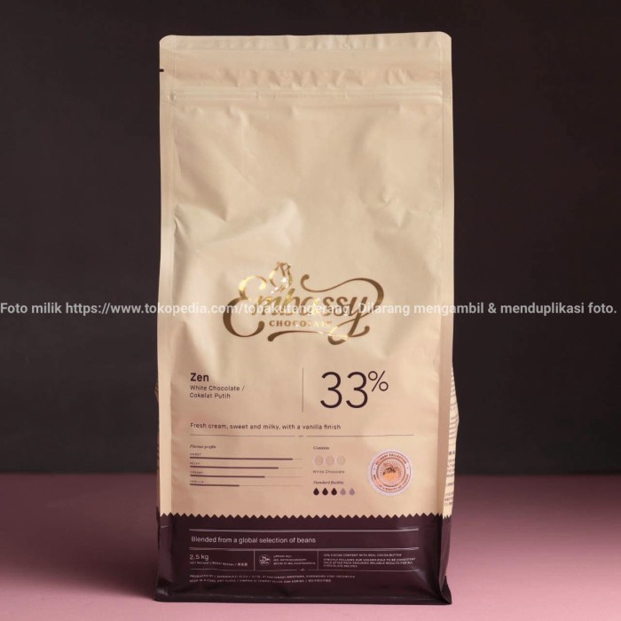 

EMBASSY CHOCOLATE - ZEN 33% 2,5KG WHITE COUVERTURE TULIP COKELAT PUTIH