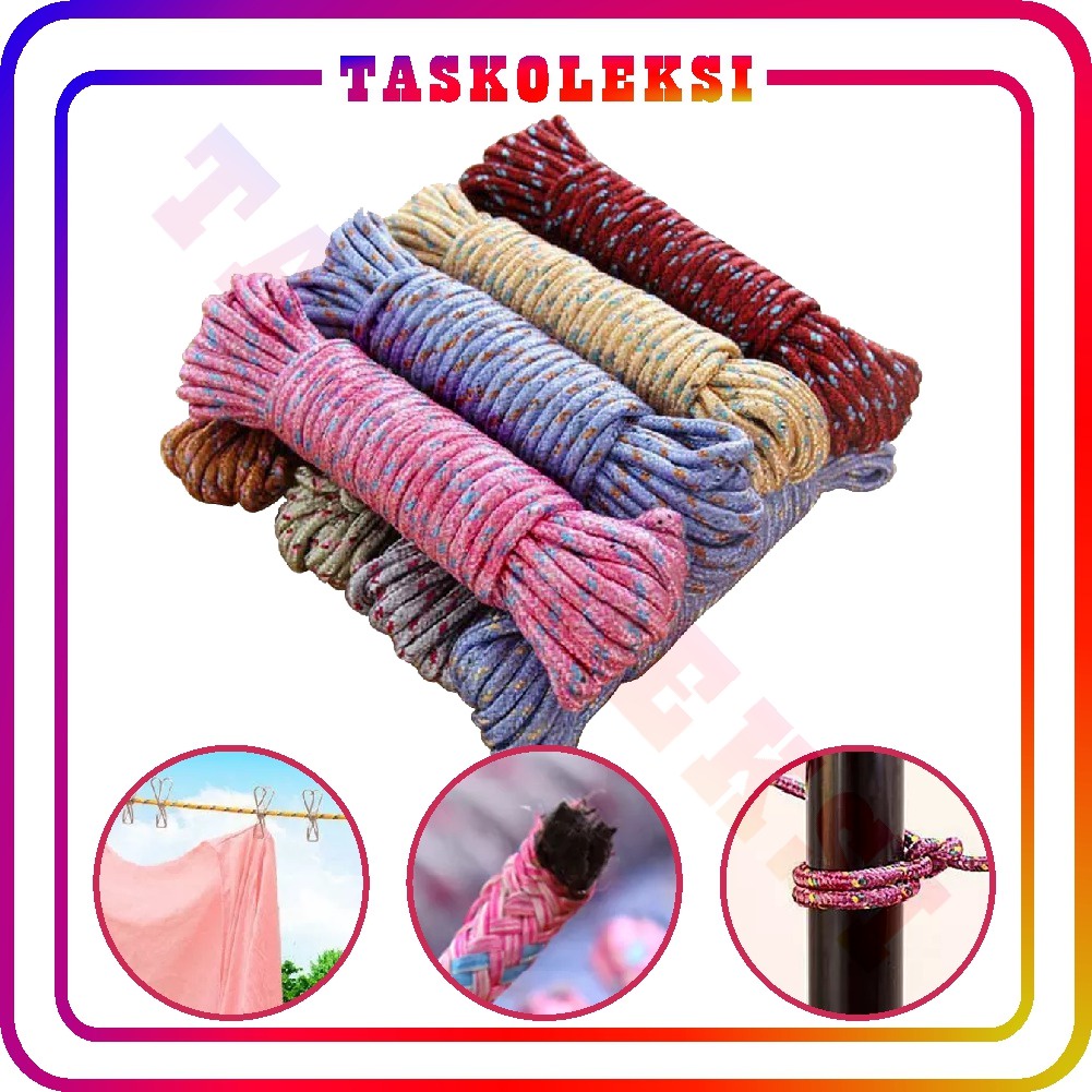 ☛TK☚ R533 TALI JEMURAN BAJU 10 METER TALI TAMBANG 10 METER SERBAGUNA TALI IKAT BARANG NILON LAUNDRY ROPE NYLON