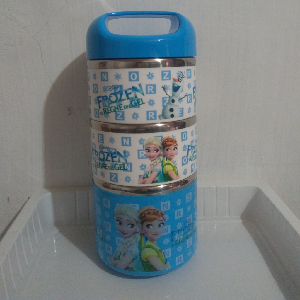 Sekilo isi 2 rantang putar karakter 3 susun khusus frozen 