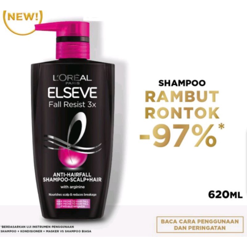 Loreal Paris Fall Resist 3x Shampoo Hitam