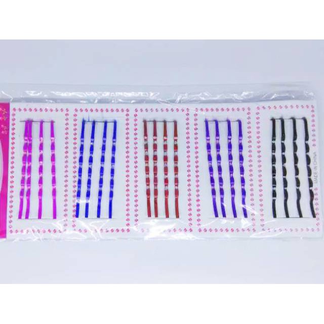 Bobs pins warna warni jepit rambut isi 20 pcs jepit lidi