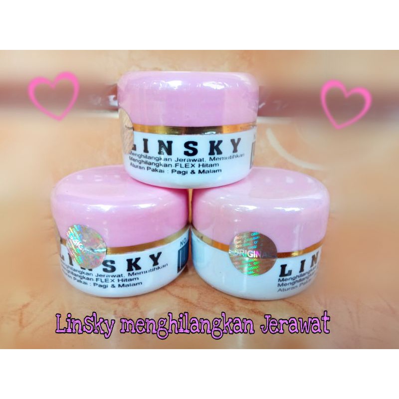 Cream Lin Sky grosir original pink BPOM memghilangkan jerawat terlaris termurah